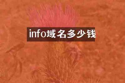 info域名多少钱