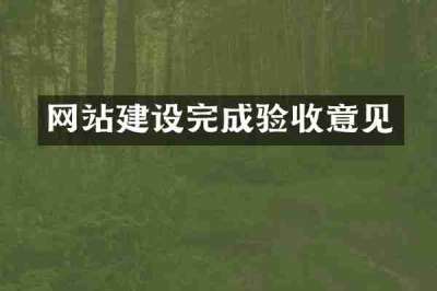 网站建设完成验收意见