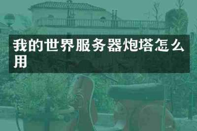我的世界服务器炮塔怎么用