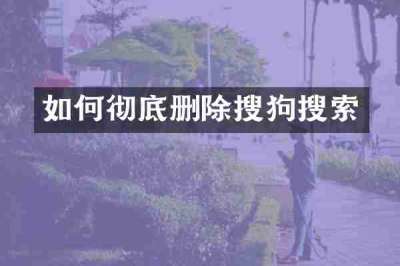 如何彻底删除搜狗搜索