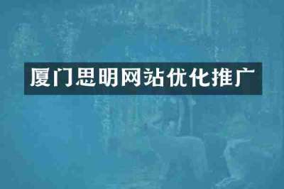 厦门思明网站优化推广
