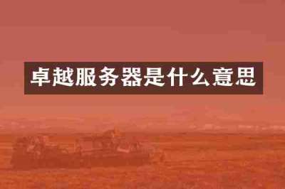 卓越服务器是什么意思