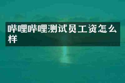 哔哩哔哩测试员工资怎么样