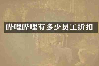 哔哩哔哩有多少员工折扣