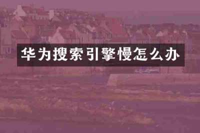 华为搜索引擎慢怎么办