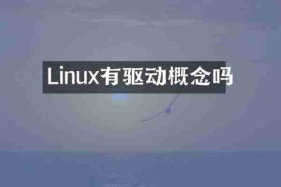Linux有驱动概念吗