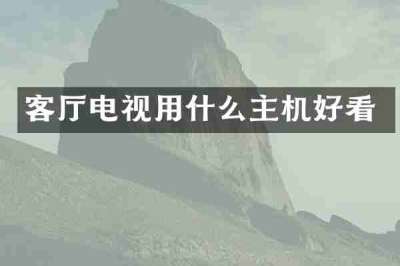 客厅电视用什么主机好看