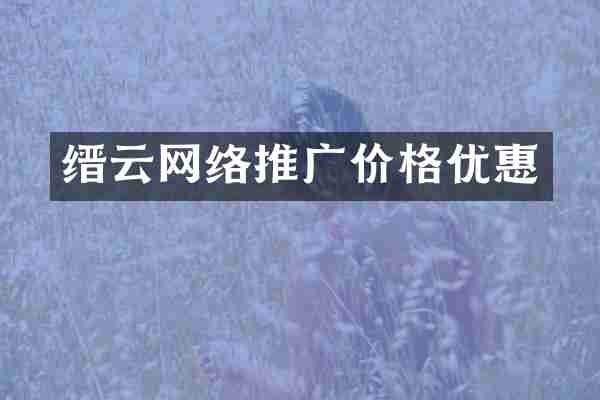 缙云网络推广价格优惠