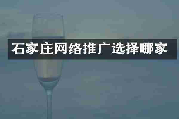 石家庄网络推广选择哪家