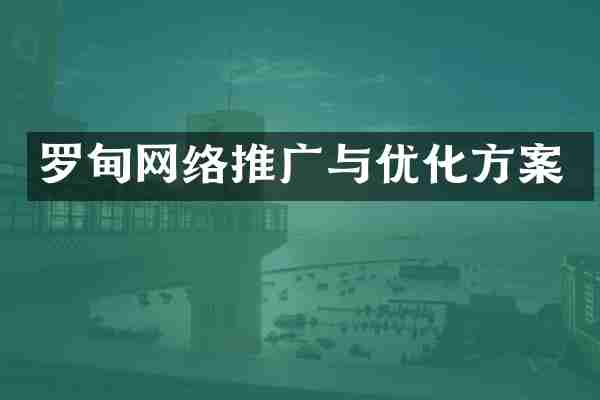 罗甸网络推广与优化方案