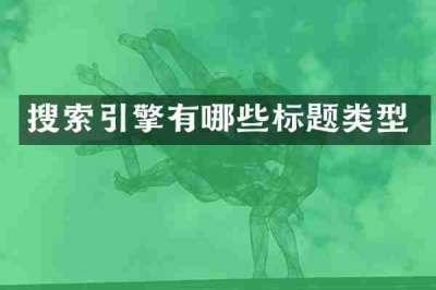 搜索引擎有哪些标题类型
