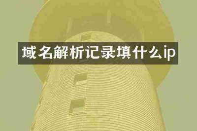 域名解析记录填什么ip