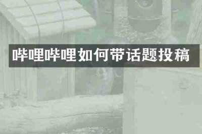 哔哩哔哩如何带话题投稿