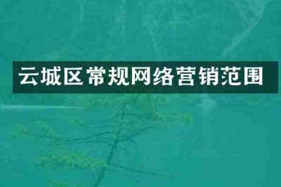 云城区常规网络营销范围