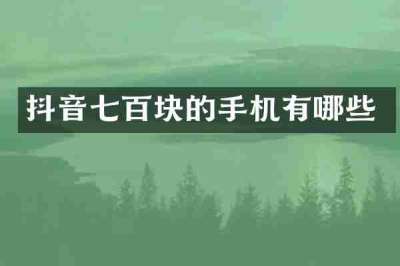 抖音七百块的手机有哪些