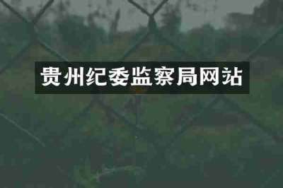 贵州纪委监察局网站
