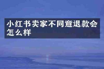 小红书卖家不同意退款会怎么样