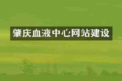 肇庆血液中心网站建设
