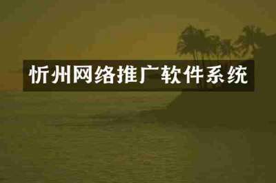 忻州网络推广软件系统
