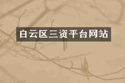 白云区三资平台网站