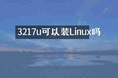 3217u可以装Linux吗