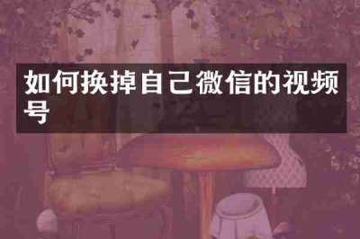 如何换掉自己微信的视频号