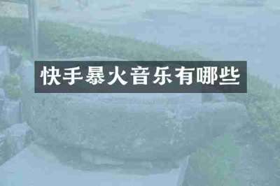快手暴火音乐有哪些