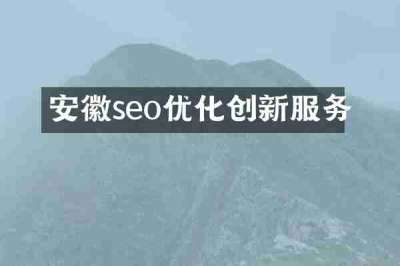 安徽seo优化创新服务