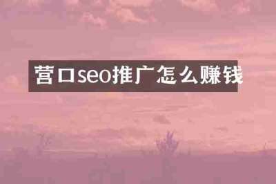 营口seo推广怎么赚钱