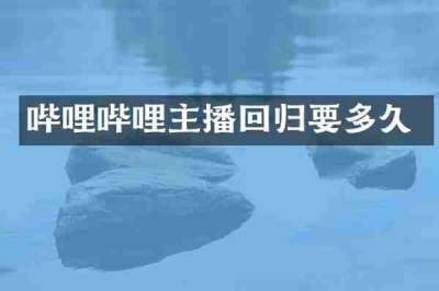 哔哩哔哩主播回归要多久