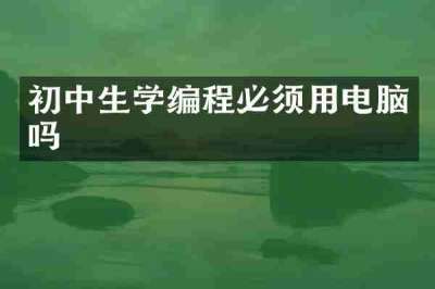 初中生学编程必须用电脑吗