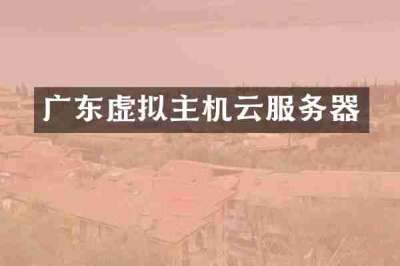 广东虚拟主机云服务器