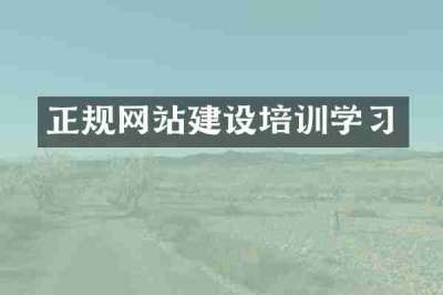 正规网站建设培训学习