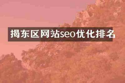揭东区网站seo优化排名
