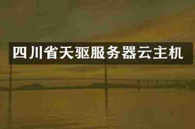 四川省天驱服务器云主机