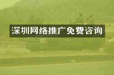 深圳网络推广免费咨询