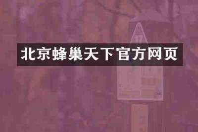 北京蜂巢天下官方网页