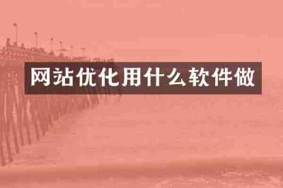 网站优化用什么软件做