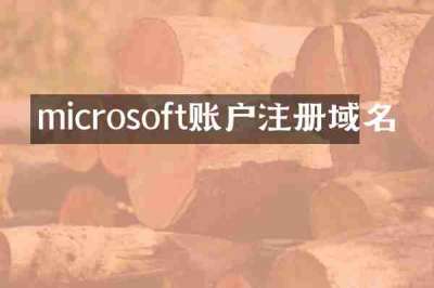 microsoft账户注册域名