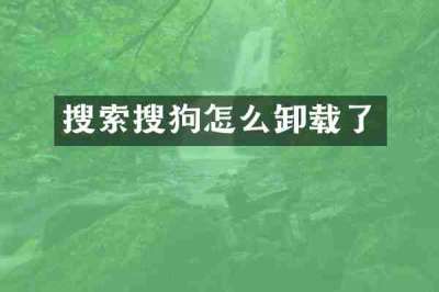 搜索搜狗怎么卸载了