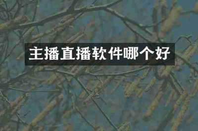 主播直播软件哪个好