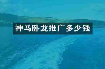 神马卧龙推广多少钱