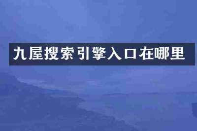 九屋搜索引擎入口在哪里