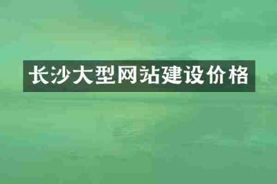 长沙大型网站建设价格