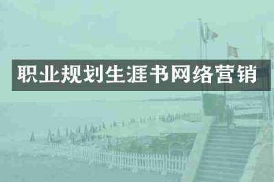 职业规划生涯书网络营销