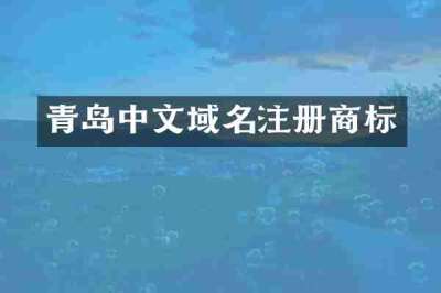 青岛中文域名注册商标