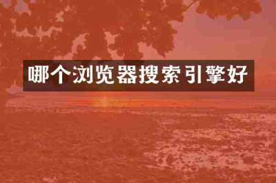 哪个浏览器搜索引擎好