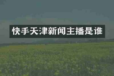 快手天津新闻主播是谁