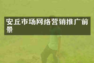 安丘市场网络营销推广前景