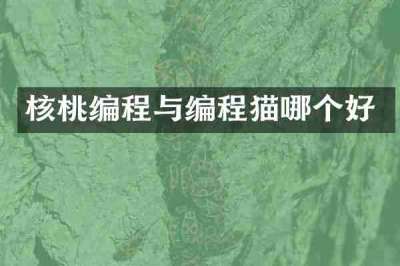 核桃编程与编程猫哪个好